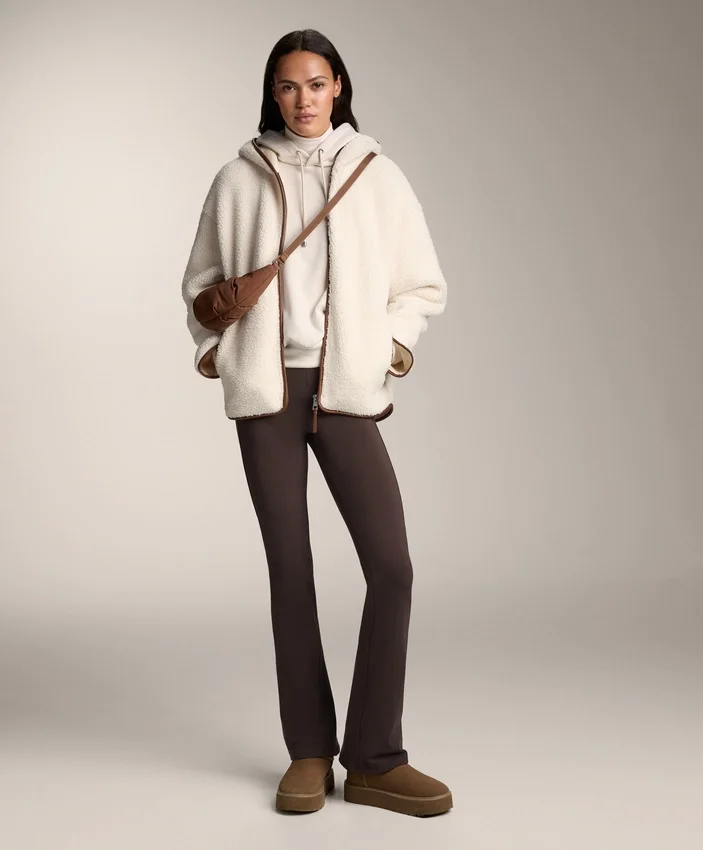 Faux-Shearling Jacket with Hood Faux-Shearling Jacket with Hood