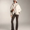 Faux-Shearling Jacket with Hood Faux-Shearling Jacket with Hood