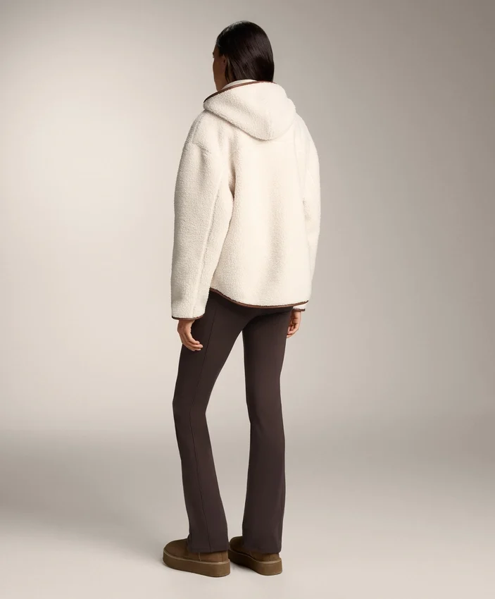 Faux-Shearling Jacket with Hood Faux-Shearling Jacket with Hood