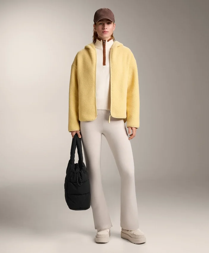 Faux-Shearling Jacket with Hood Faux-Shearling Jacket with Hood