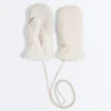 Faux-Shearling Mittens with Cord Faux-Shearling Mittens with Cord