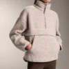 Faux-Shearling Sweatshirt with Front Pocket Faux-Shearling Sweatshirt with Front Pocket