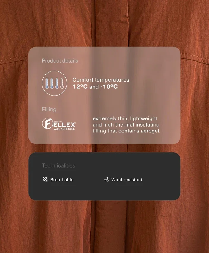 Fellex® Aerogel Short Padded Jacket Fellex® Aerogel Short Padded Jacket