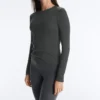 Fitted Long Sleeve Rib T-Shirt with Cotton and Modal Fitted Long Sleeve Rib T-Shirt with Cotton and Modal