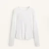 Fitted Long Sleeve Rib T-Shirt with Cotton and Modal Fitted Long Sleeve Rib T-Shirt with Cotton and Modal