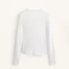 Fitted Long Sleeve Rib T-Shirt with Cotton and Modal Fitted Long Sleeve Rib T-Shirt with Cotton and Modal