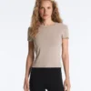Fitted Modal Rib Short-Sleeve T-Shirt Fitted Modal Rib Short-Sleeve T-Shirt