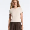 Fitted Modal Rib Short-Sleeve T-Shirt Fitted Modal Rib Short-Sleeve T-Shirt