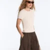 Fitted Modal Rib Short-Sleeve T-Shirt Fitted Modal Rib Short-Sleeve T-Shirt