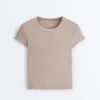 Fitted Modal Rib Short-Sleeve T-Shirt Fitted Modal Rib Short-Sleeve T-Shirt