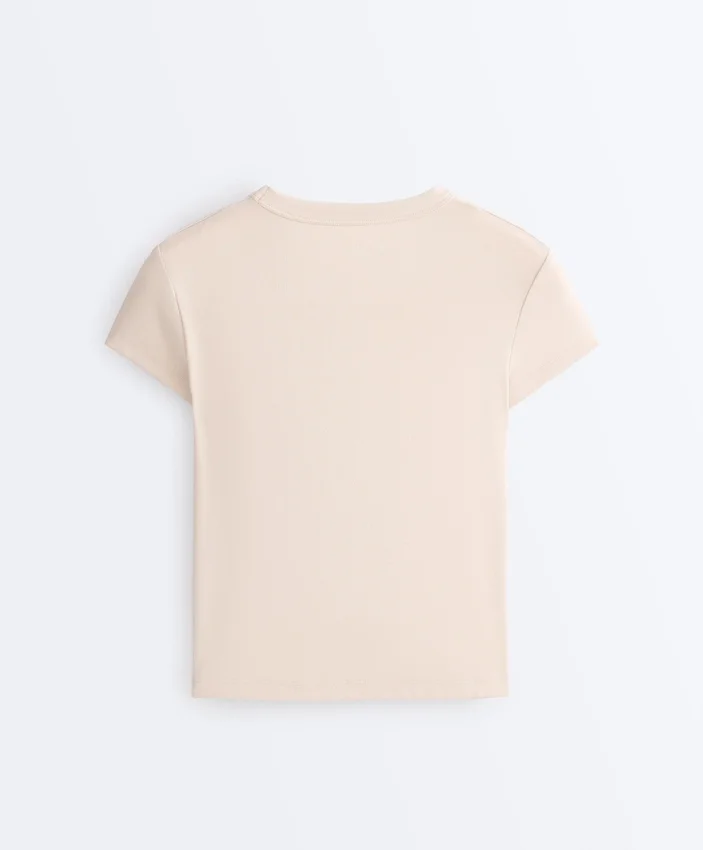 Fitted Modal Rib Short-Sleeve T-Shirt Fitted Modal Rib Short-Sleeve T-Shirt
