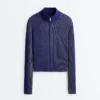 Fitted Rib-Knit Jacket Fitted Rib-Knit Jacket