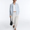 Fitted Rib Strap T-Shirt with Cotton and Modal Fitted Rib Strap T-Shirt with Cotton and Modal