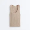 Fitted Ribbed Knit Top Fitted Ribbed Knit Top