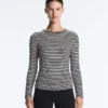 Fitted Striped Long Sleeve T-Shirt Fitted Striped Long Sleeve T-Shirt