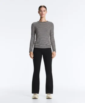 Fitted Striped Long Sleeve T-Shirt