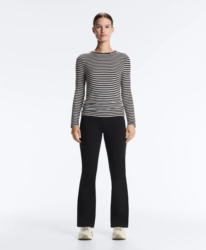 Fitted Striped Long Sleeve T-Shirt Fitted Striped Long Sleeve T-Shirt