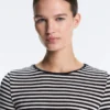 Fitted Striped Long Sleeve T-Shirt Fitted Striped Long Sleeve T-Shirt