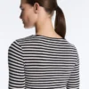 Fitted Striped Long Sleeve T-Shirt Fitted Striped Long Sleeve T-Shirt