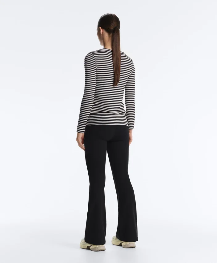 Fitted Striped Long Sleeve T-Shirt Fitted Striped Long Sleeve T-Shirt