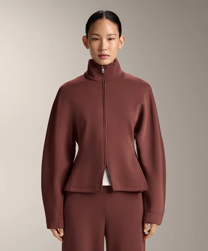 Fitted Waist Jacket with Brushed Modal Fitted Waist Jacket with Brushed Modal