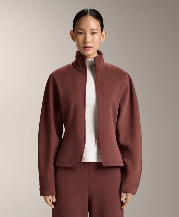 Fitted Waist Jacket with Brushed Modal Fitted Waist Jacket with Brushed Modal