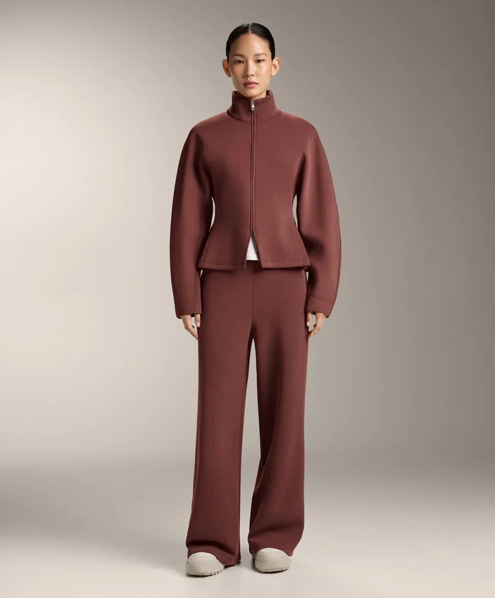 High Rise Rib Trousers with Soft Touch Modal High Rise Rib Trousers with Soft Touch Modal