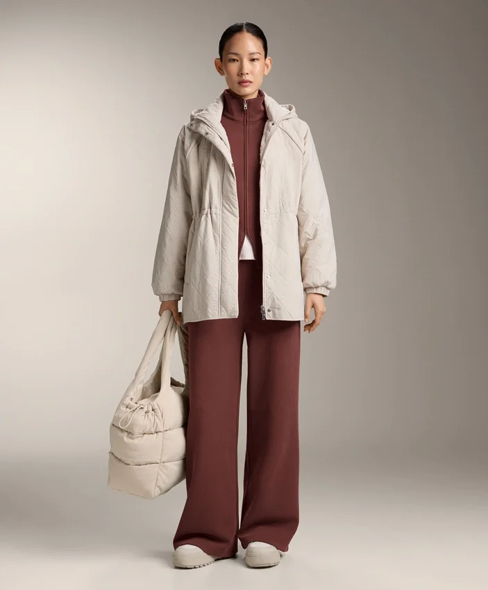 High Rise Rib Trousers with Soft Touch Modal High Rise Rib Trousers with Soft Touch Modal