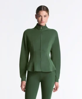 Fitted Waist Jacket with Soft-Touch Modal