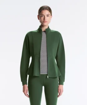 Fitted Waist Jacket with Soft-Touch Modal