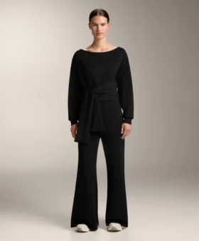 Soft-Touch Knotted Sweatshirt with Modal