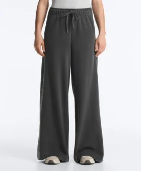Fleece Cotton Blend Straight-Leg Trousers