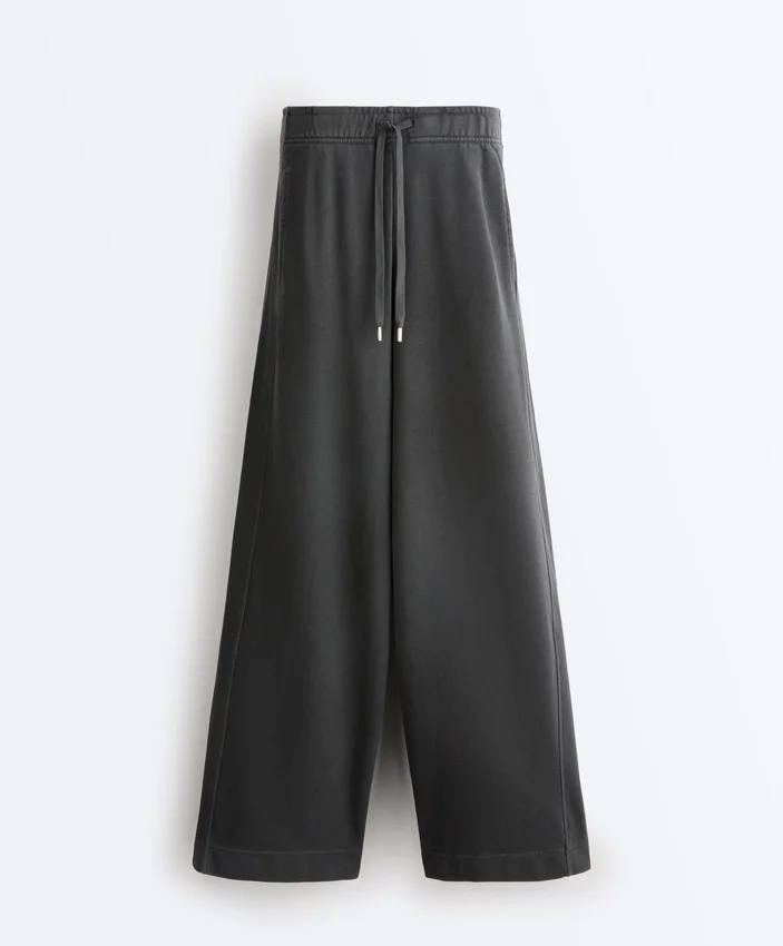 Fleece Cotton Blend Straight-Leg Trousers Fleece Cotton Blend Straight-Leg Trousers