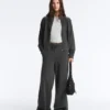 Fleece Cotton Blend Straight-Leg Trousers Fleece Cotton Blend Straight-Leg Trousers