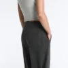 Fleece Cotton Blend Straight-Leg Trousers Fleece Cotton Blend Straight-Leg Trousers