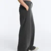 Fleece Cotton Blend Straight-Leg Trousers Fleece Cotton Blend Straight-Leg Trousers