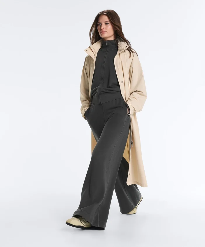 Fleece Cotton Blend Straight-Leg Trousers Fleece Cotton Blend Straight-Leg Trousers