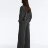Fleece Cotton Blend Straight-Leg Trousers Fleece Cotton Blend Straight-Leg Trousers