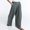 Floaty Trousers with Pleated Modal Blend Waist Floaty Trousers with Pleated Modal Blend Waist