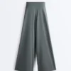 Floaty Trousers with Pleated Modal Blend Waist Floaty Trousers with Pleated Modal Blend Waist