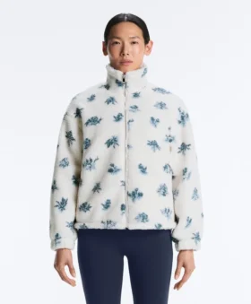 Floral Faux-Shearling Jacket