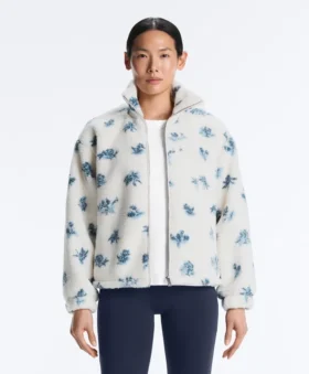 Floral Faux-Shearling Jacket