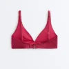 Geometric Jacquard Halter Bikini Top Geometric Jacquard Halter Bikini Top