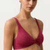 Geometric Jacquard Halter Bikini Top Geometric Jacquard Halter Bikini Top