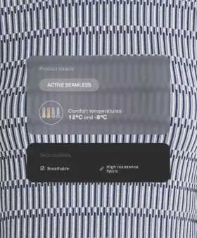 Geometric Seamless Thermal Base Layer T-Shirt