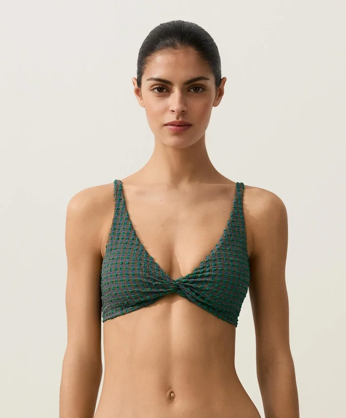 Gingham Halterneck Bikini Top Gingham Halterneck Bikini Top