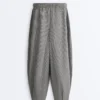 Gingham Lyocell Blend Balloon Trousers Gingham Lyocell Blend Balloon Trousers