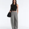 Gingham Lyocell Blend Balloon Trousers Gingham Lyocell Blend Balloon Trousers