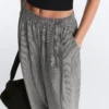 Gingham Lyocell Blend Balloon Trousers Gingham Lyocell Blend Balloon Trousers