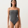 Gingham Smock Bandeau Swimsuit